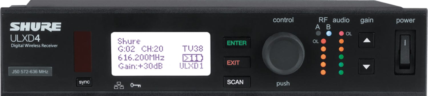 Shure ULXD4-GV Digital Wireless Receiver for Secure Government Use