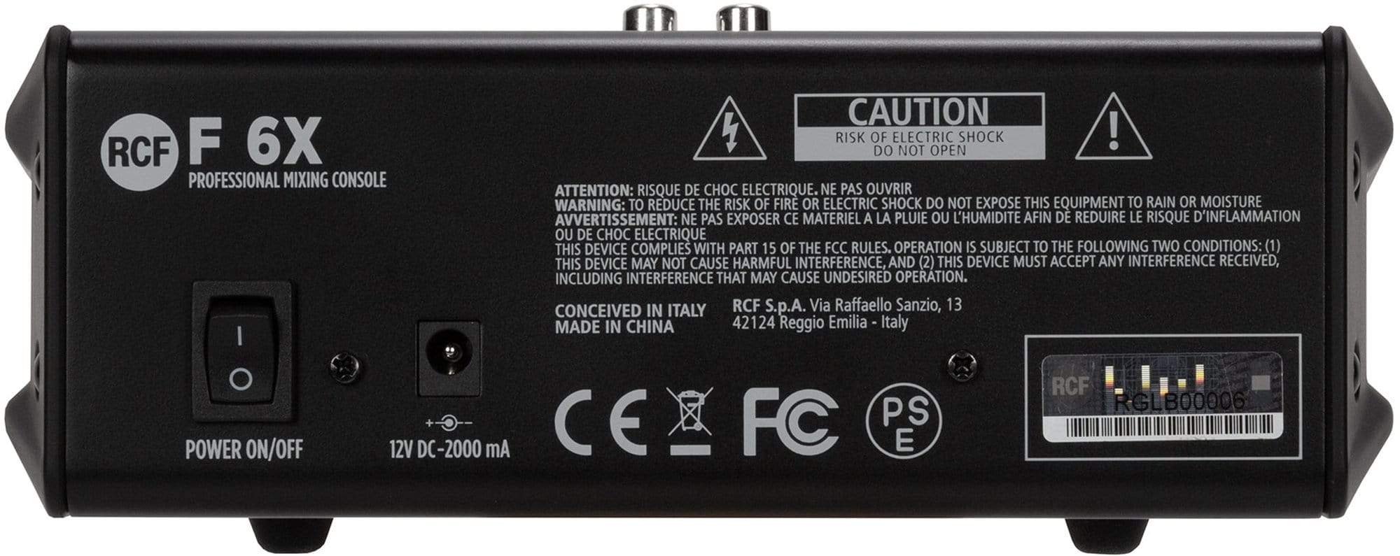 RCF F6-X 6-Channel Mixer with FX - Your Ultimate Sound Companion