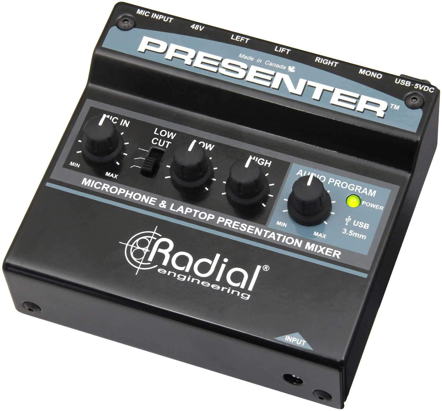 Radial Presenter: The Ultimate Presentation Mixer with Mic Preamp