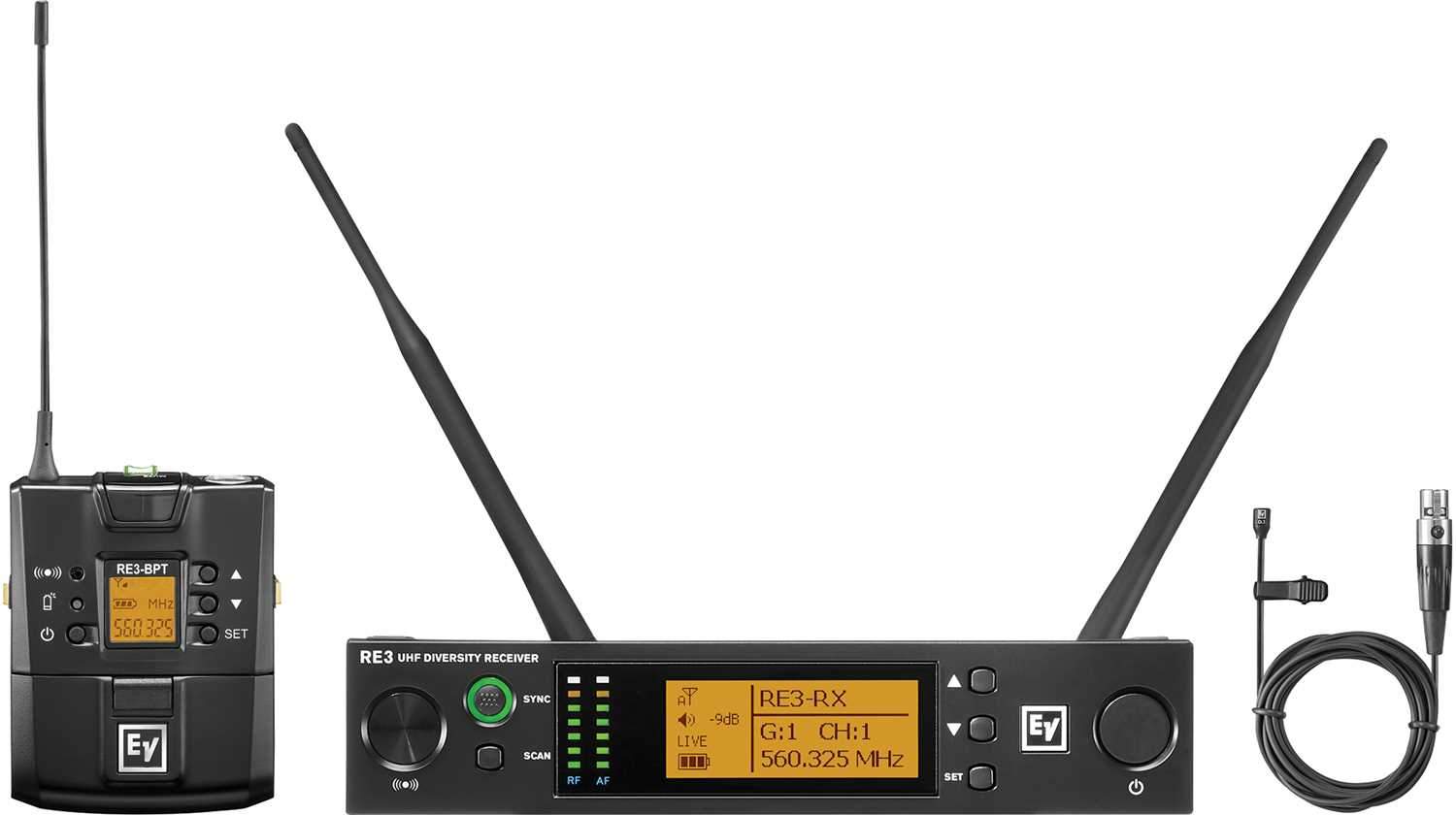 Electro-Voice RE3 BPOL 5H Wireless Lavalier Microphone Set - Exceptional Sound for Every Occasion