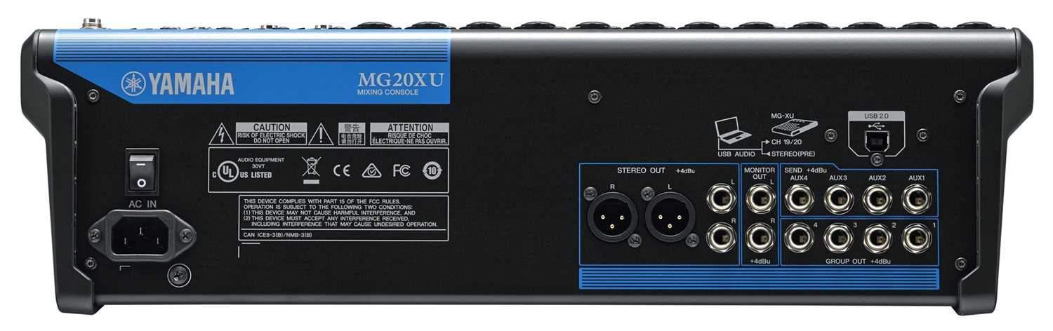 Yamaha MG20XU Professional 20-Channel Mixer with USB Interface - Elevate Your Sound