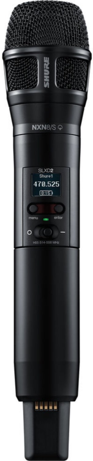 Shure SLXD2/N8SB=-J52 Black Handheld Wireless Mic Transmitter with Nexadyne 8/S Capsule - Your Ultimate Vocal Performance Companion