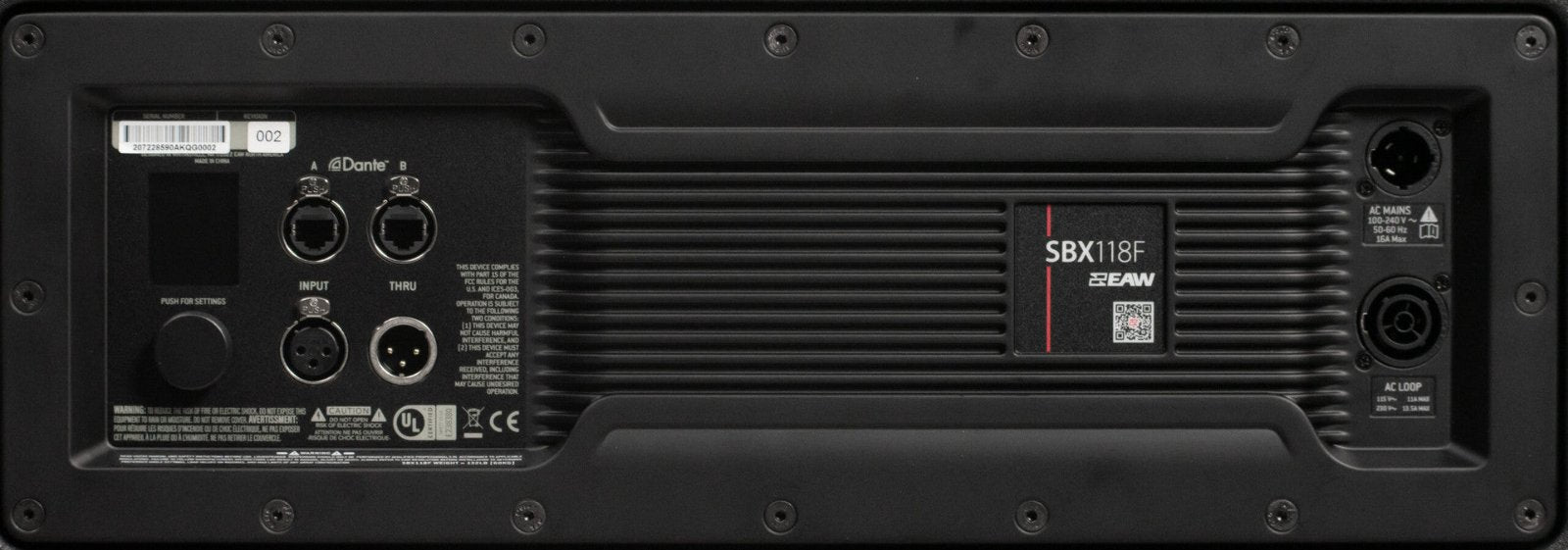 Powerful 18-Inch Flyable Subwoofer - EAW 2072285-90, Black