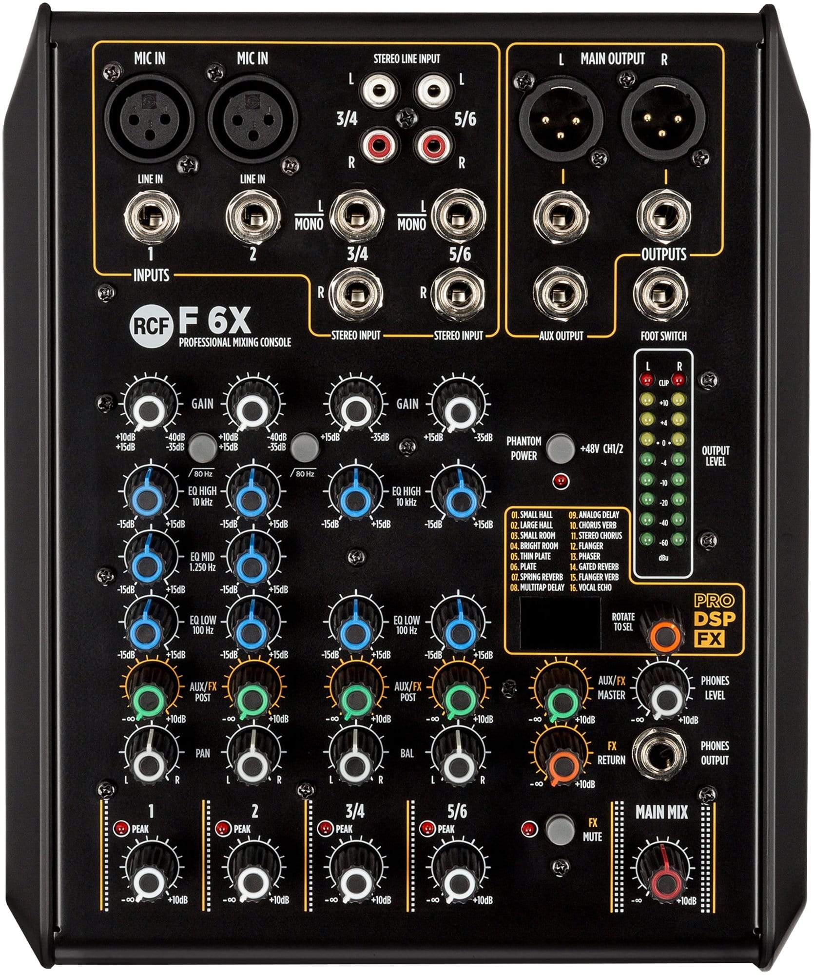 RCF F6-X 6-Channel Mixer with FX - Your Ultimate Sound Companion