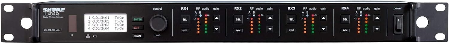 Shure ULXD4Q Quad-Channel Digital Wireless Receiver - The Ultimate Solution for Large Venues
