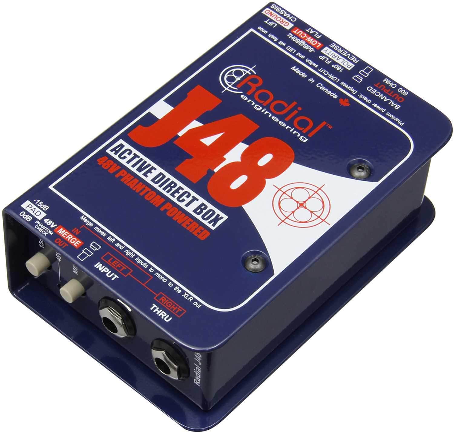 Radial J48 48-Volt Phantom Powered Active DI Box - The Ultimate Sound Solution