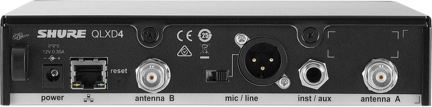 Shure QLXD4-J50A Digital Wireless Receiver - The Ultimate in Crystal-Clear Sound