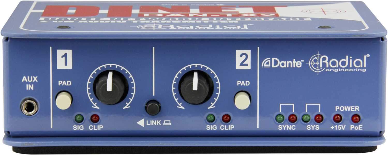Radial DiNet DAN-TX2: Your Gateway to Seamless Dante Network Audio Transmission