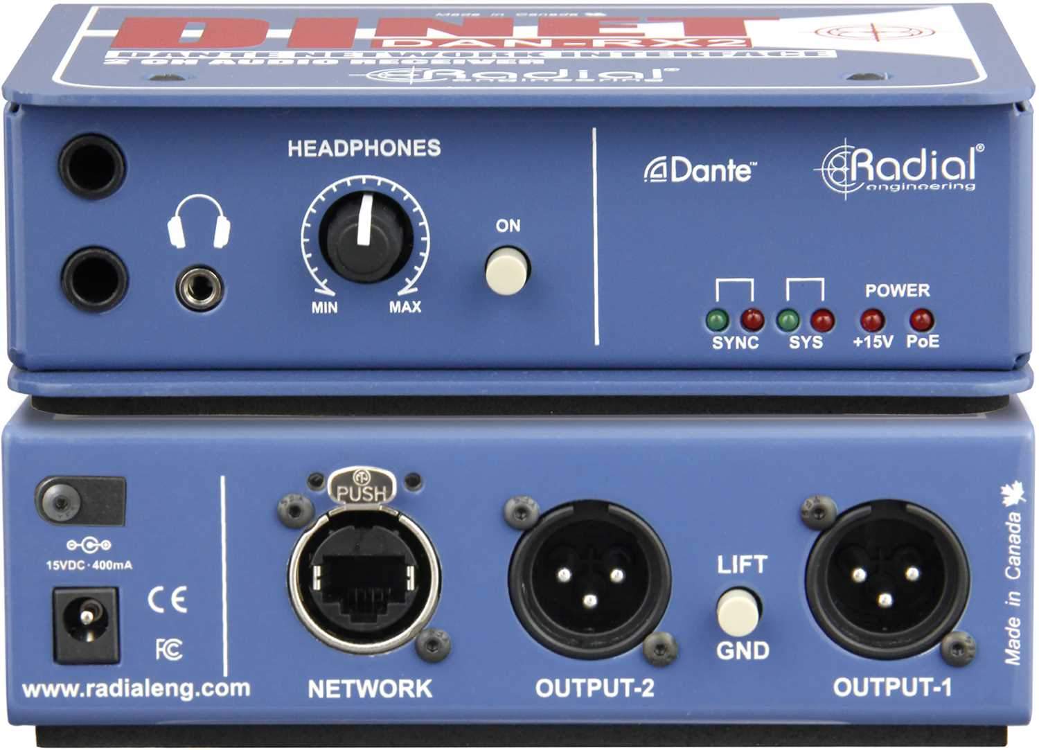 Radial DiNet DAN-RX2: The Ultimate Dante Network Receiver for Superior Audio Output