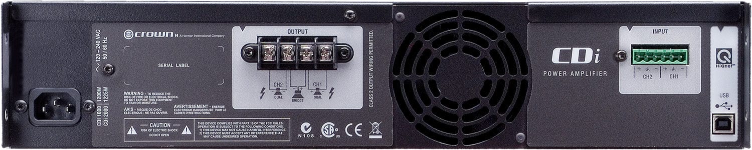 Crown CDi1000 500W 2-Channel Power Amplifier - Your Sound Solution