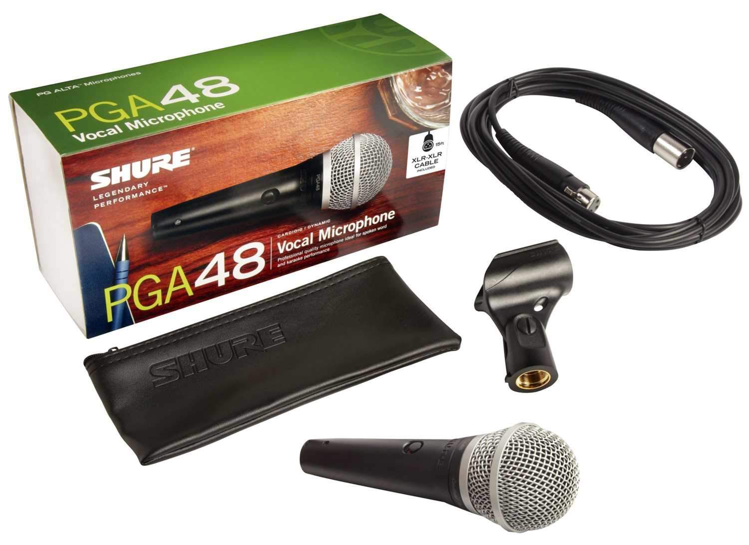 Shure PGA48-XLR Dynamic Vocal Microphone - Your Key to Stunning Karaoke and Spoken Word