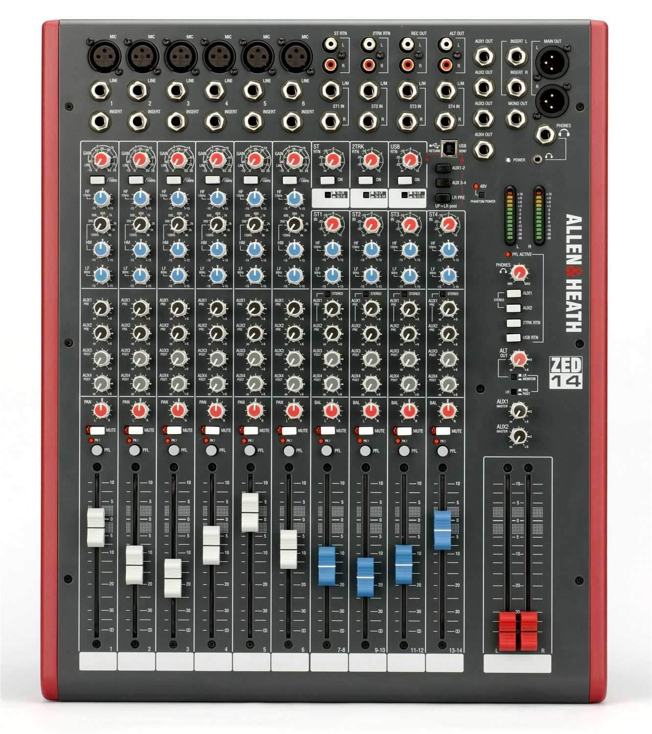 Allen & Heath ZED-14 Professional USB Mixing Console