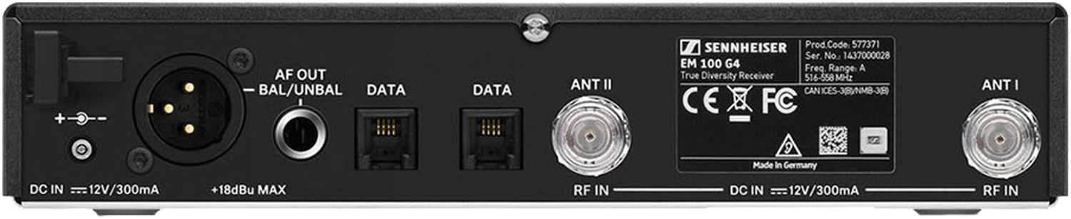 Sennheiser EM 100 G4 Evolution Wireless True Diversity Receiver - The Ultimate Audio Companion