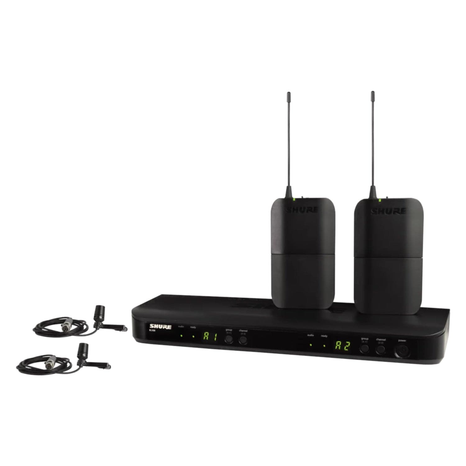 Shure BLX188 Wireless Dual Presenter System with Two CVL Lavalier Microphones - H11 Band