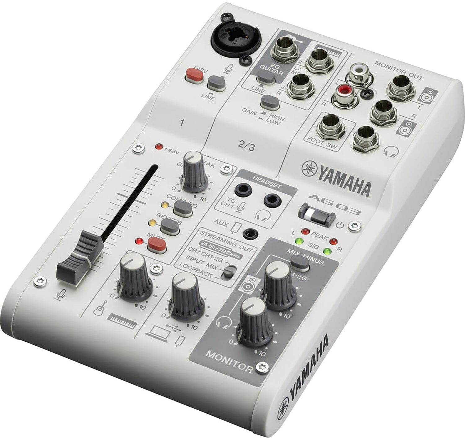 Yamaha AG03MK2-W 3-Channel Mixer: Your All-in-One Streaming and Recording Solution