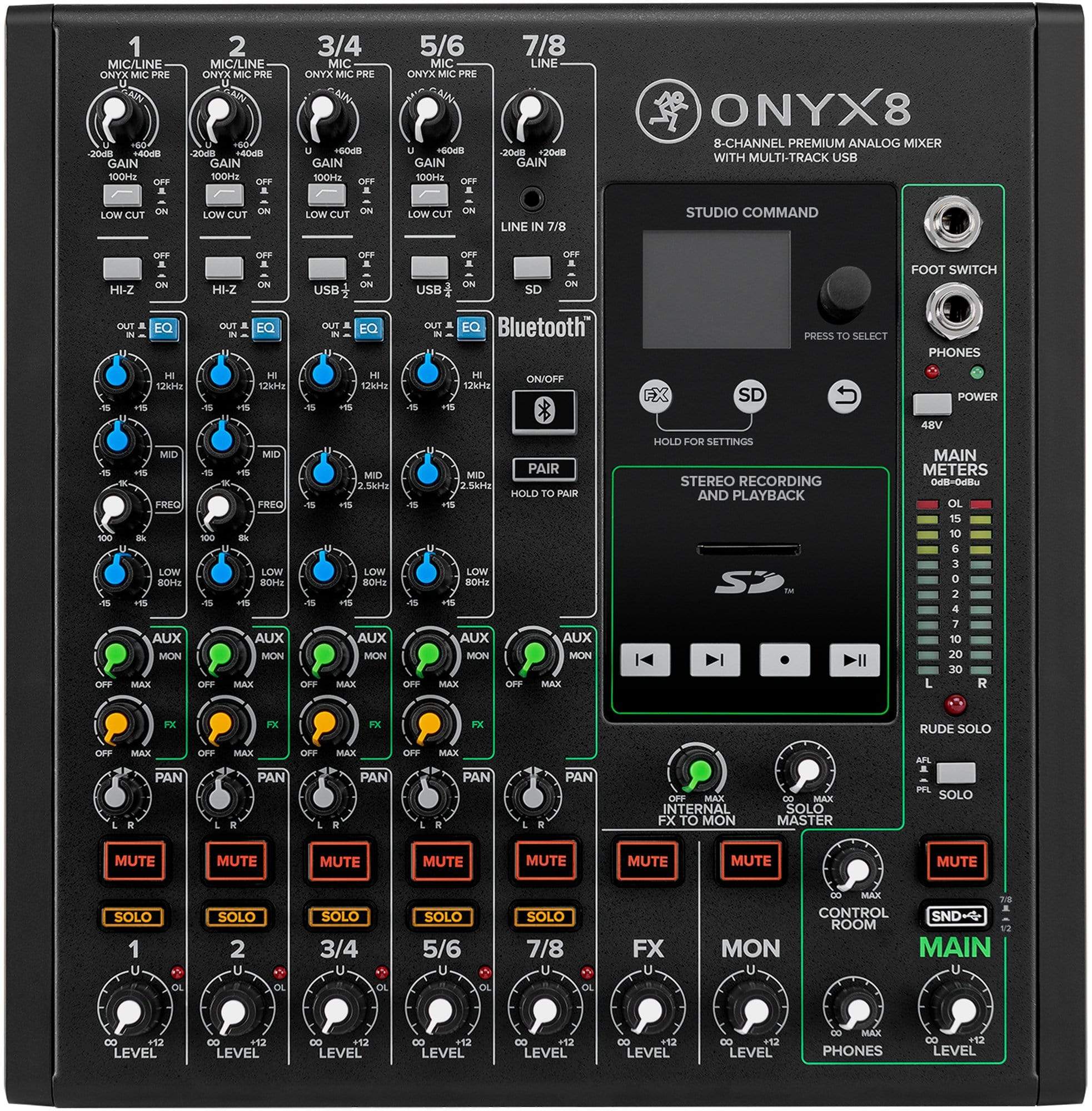 Mackie Onyx8 8-Channel USB Analog Mixer - Your Audio Solution for Every Setting
