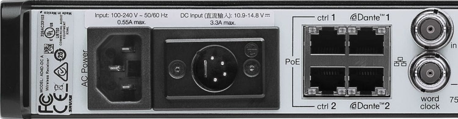 Shure Axient AD4D-DC Two-Channel Digital Wireless Receiver - The Ultimate Choice for Professional Productions