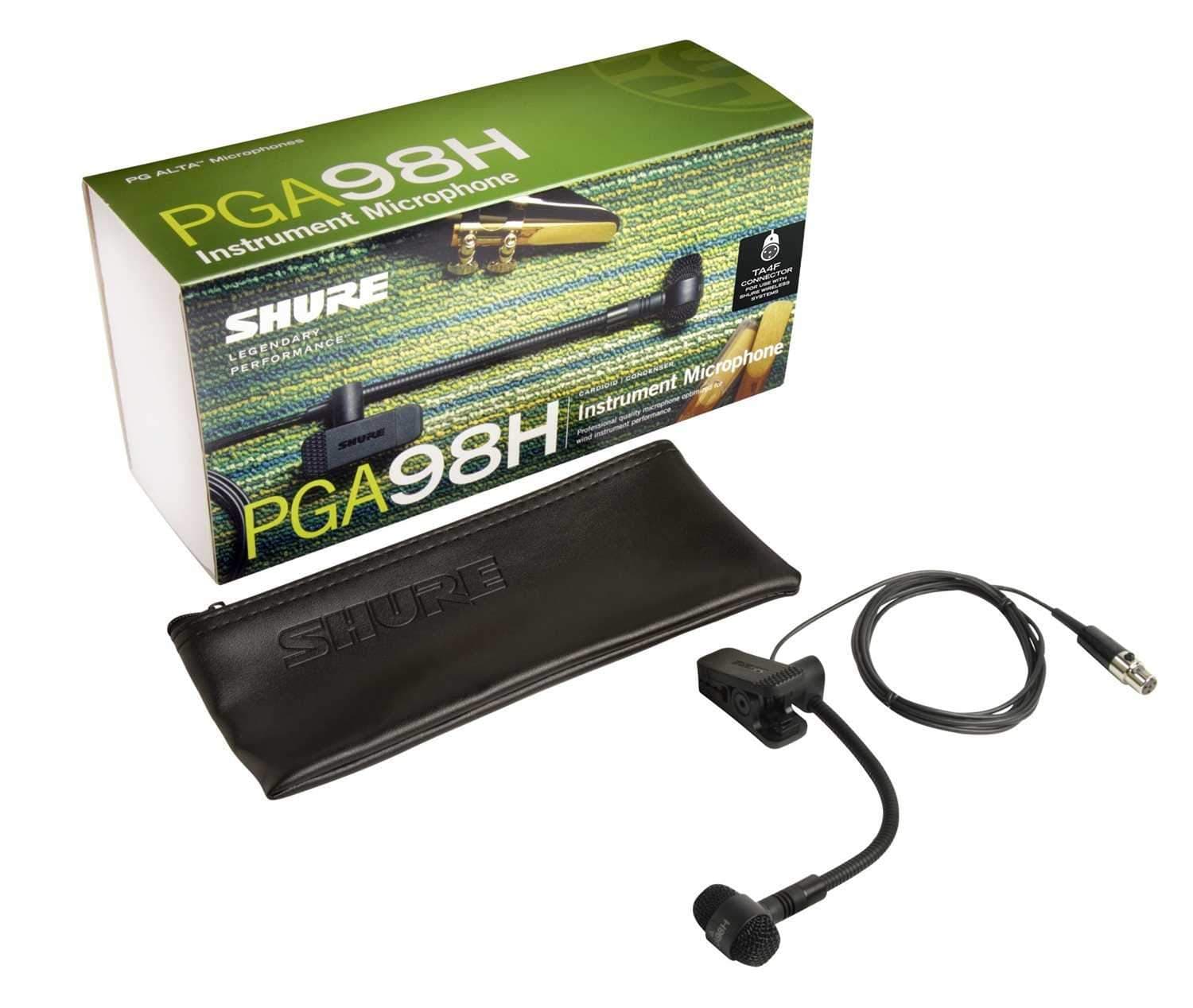 Shure PGA98H-TQG Professional Gooseneck Instrument Microphone with TA4F Connector - Your Sound Capturing Essential