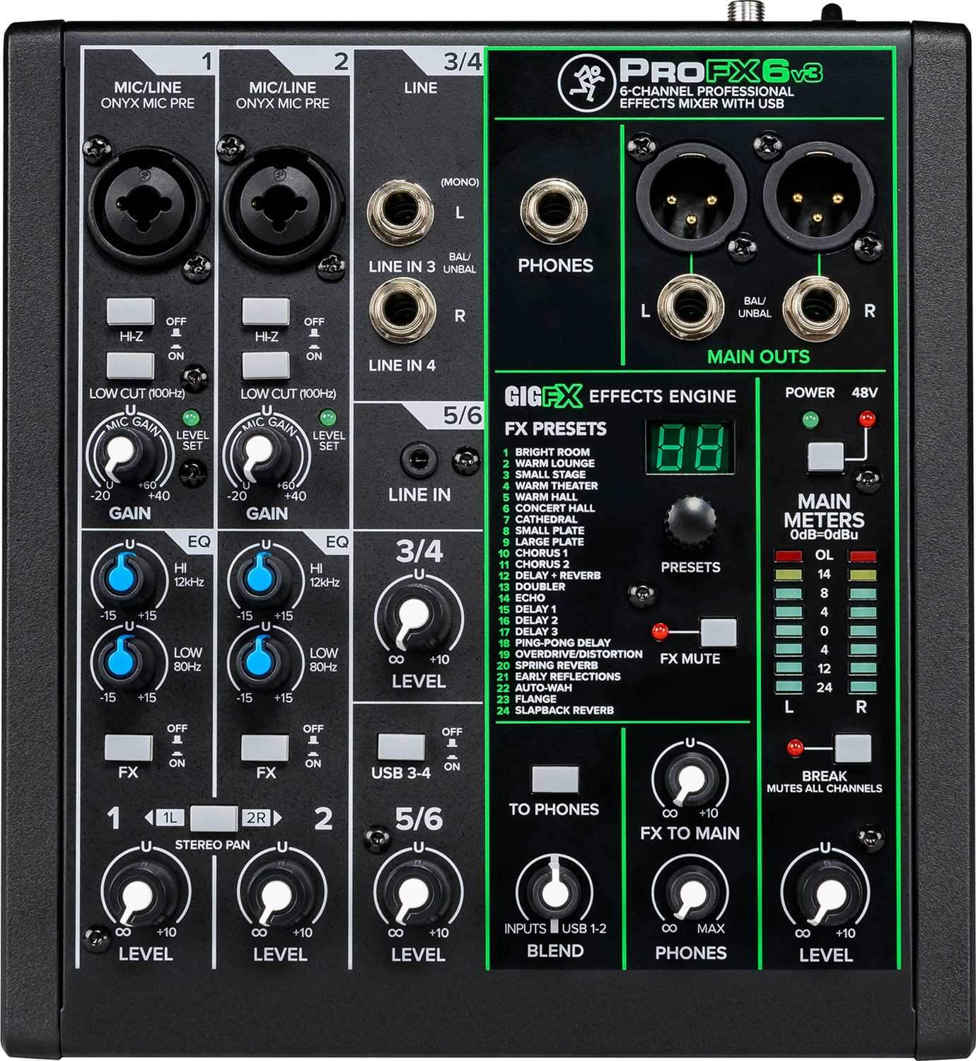 Mackie ProFX6v3 USB 6 - ！