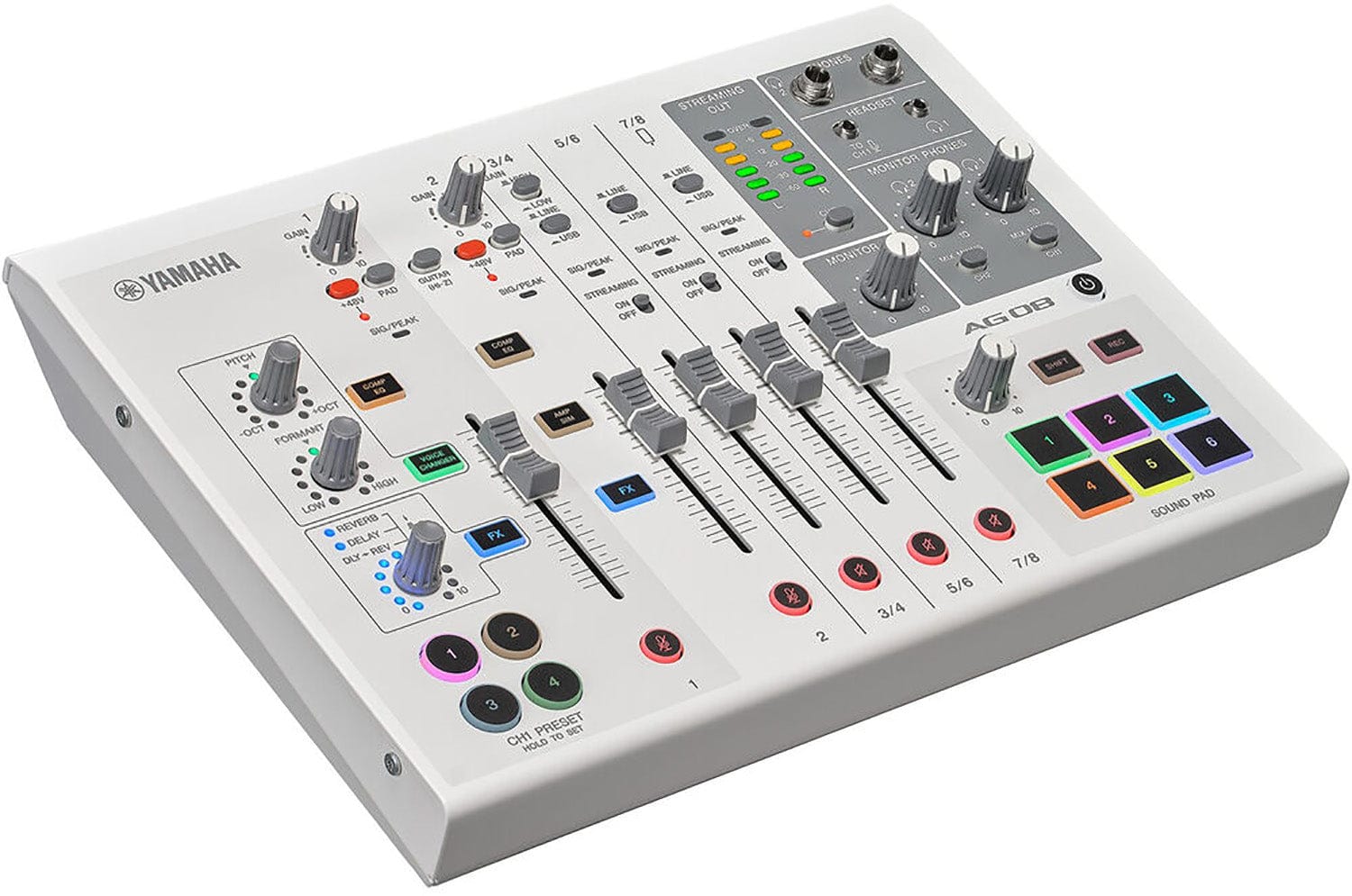 Yamaha AG08-W 8/USB，IOS/Mac/PC - 