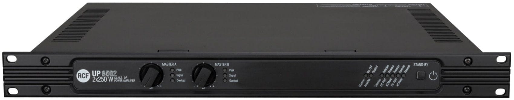 RCF UP-8502 High-Power Class D Power Amplifier - 2x250W with Versatile Inputs