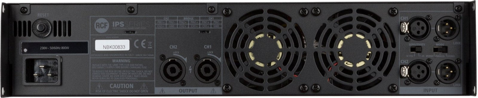 RCF IPS 3700 Class H 2-Channel Powerhouse - 2x 1500 Watt