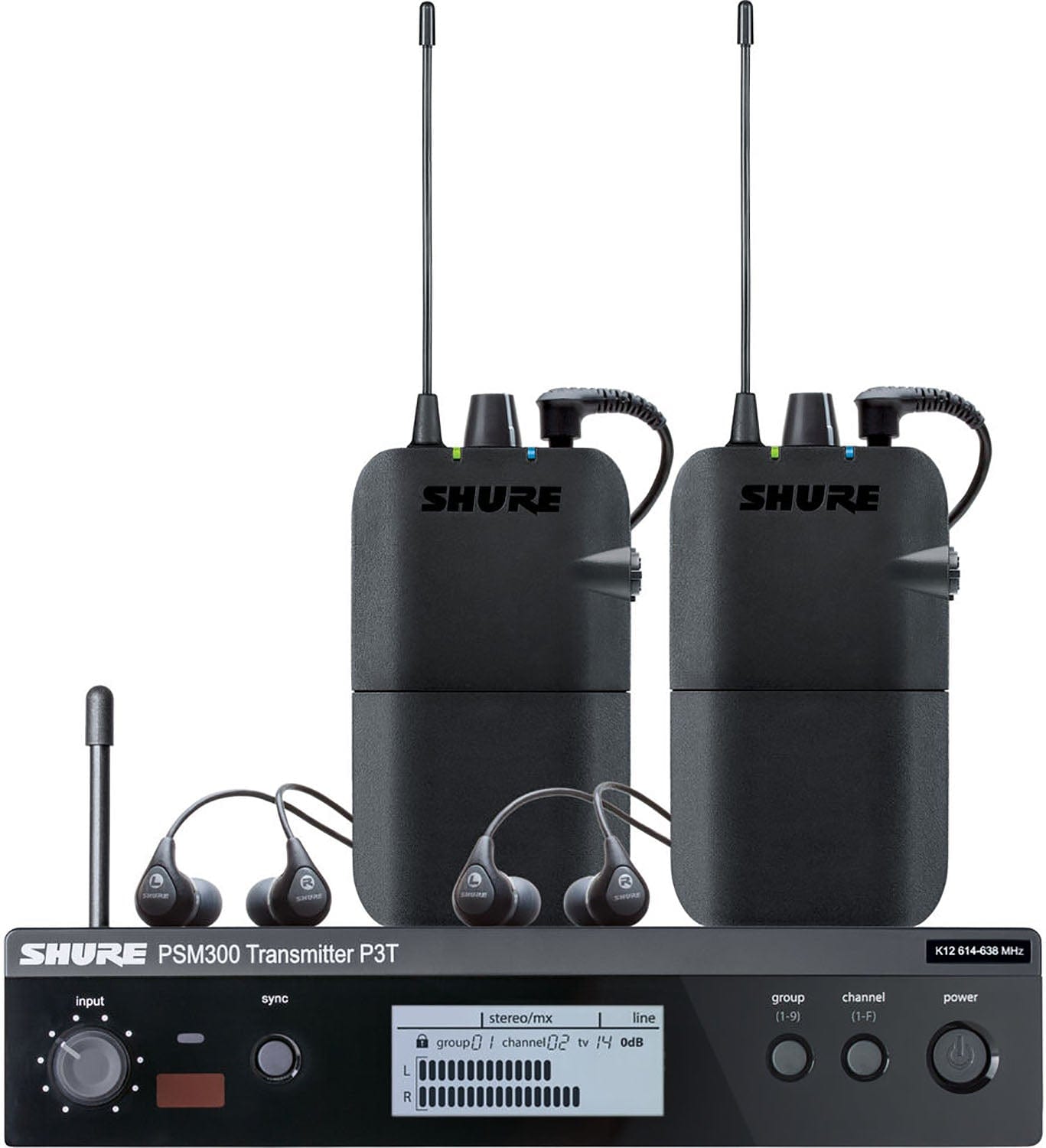 Shure P3TR112TW-G20 Twin Pack for PSM300 Monitoring System - G20 Band: The Ultimate Wireless Audio Solution for Performers