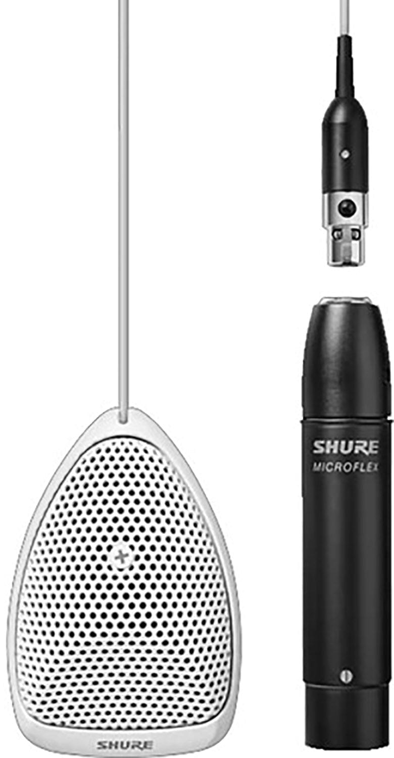 Shure MX391W-A/O White Microflex Omnidirectional Boundary Microphone with Detachable XLR Preamp - Your Ideal Sound Solution