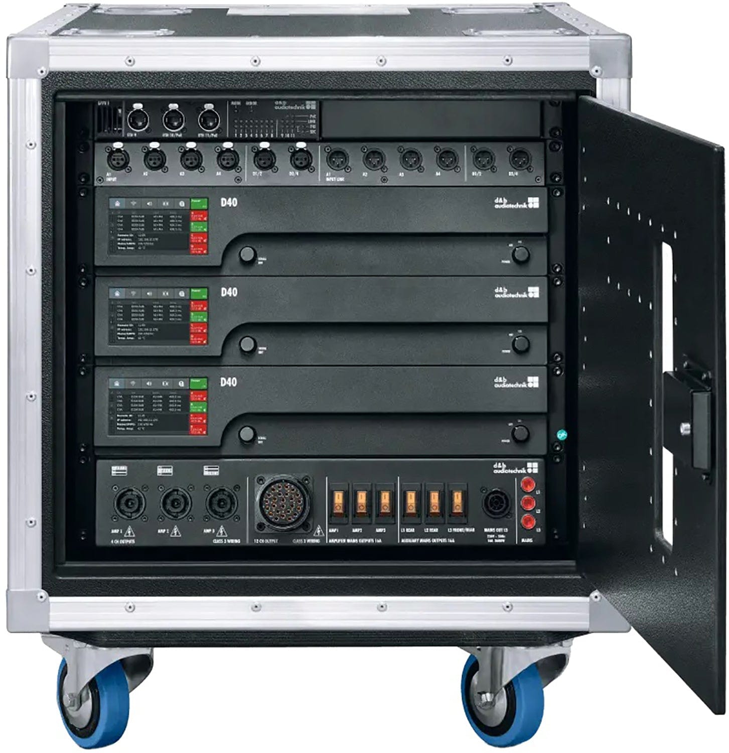 D&B Audiotechnik Z5600.552 3x D40 Touring Rack - The Ultimate Audio Network Bridge for Power and Connectivity