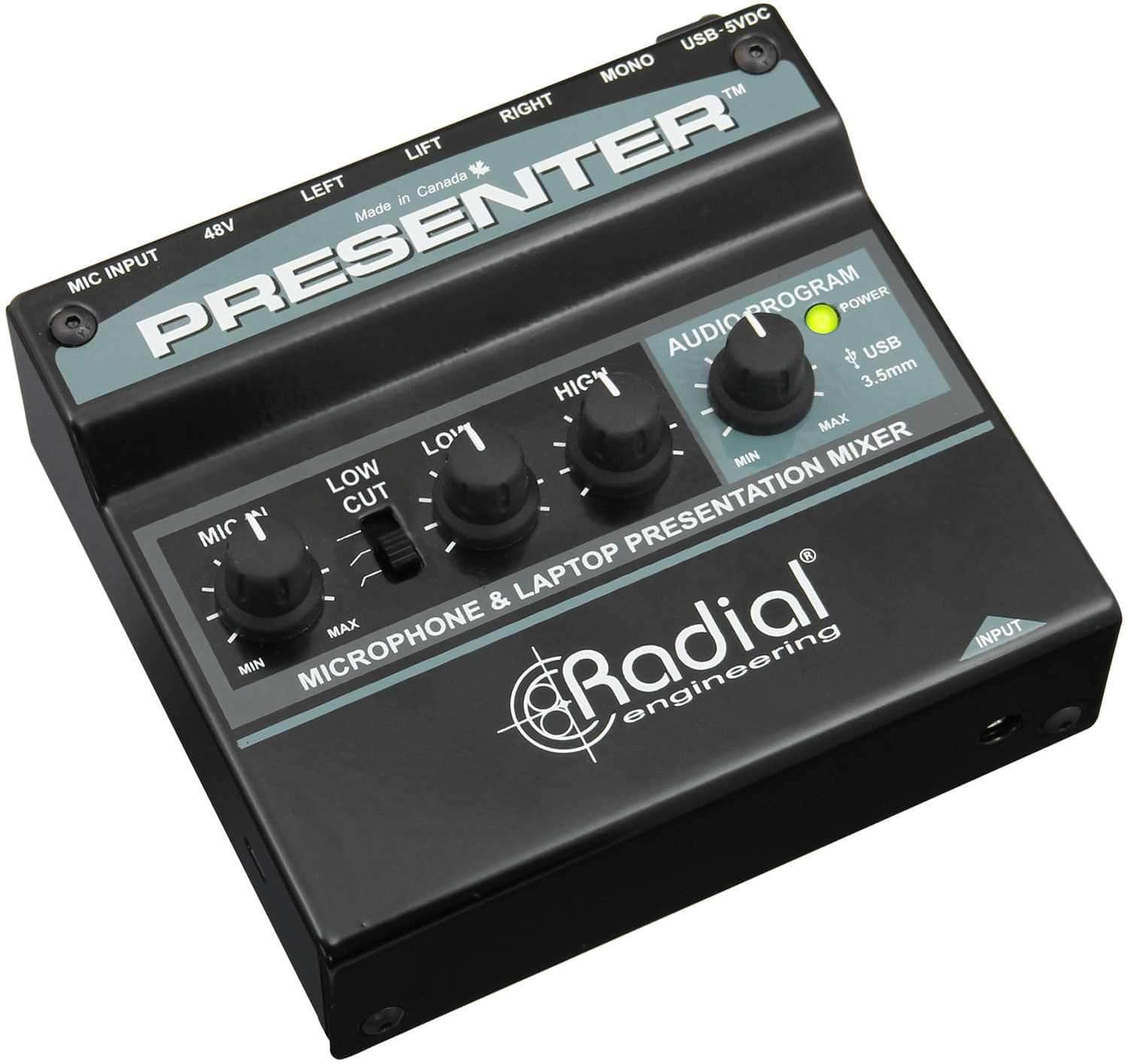Radial Presenter: The Ultimate Presentation Mixer with Mic Preamp