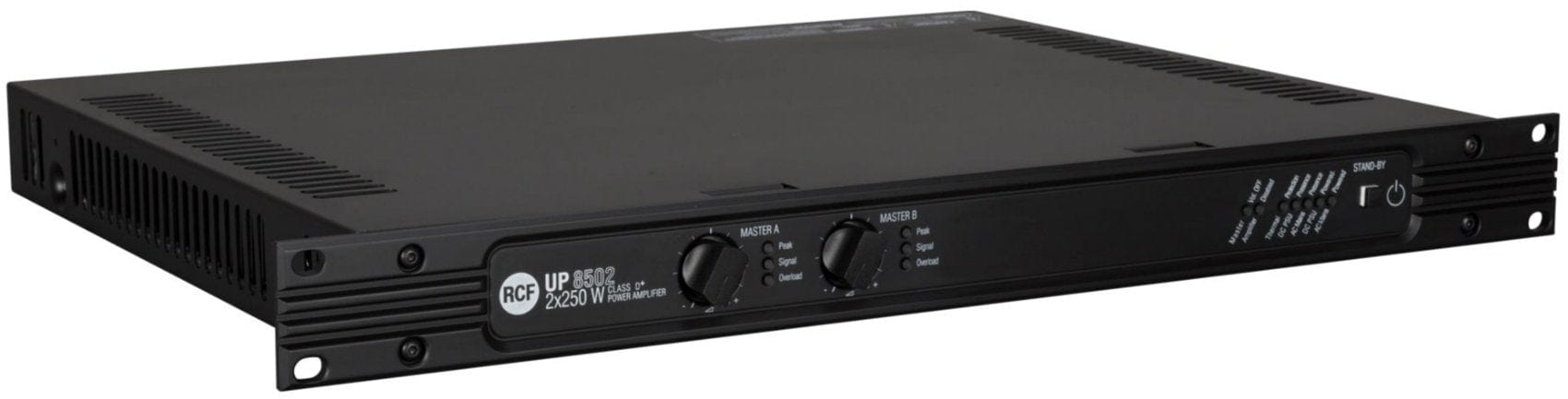 RCF UP-8502 High-Power Class D Power Amplifier - 2x250W with Versatile Inputs