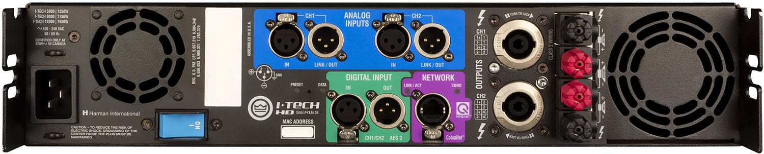 Crown IT5000HD 2-Channel 2500W 4-Ohm Powerhouse Amplifier