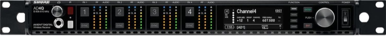 Shure Axient AD4Q-DC Four-Channel Digital Wireless Receiver - A Band: The Ultimate Solution for Crystal Clear Audio