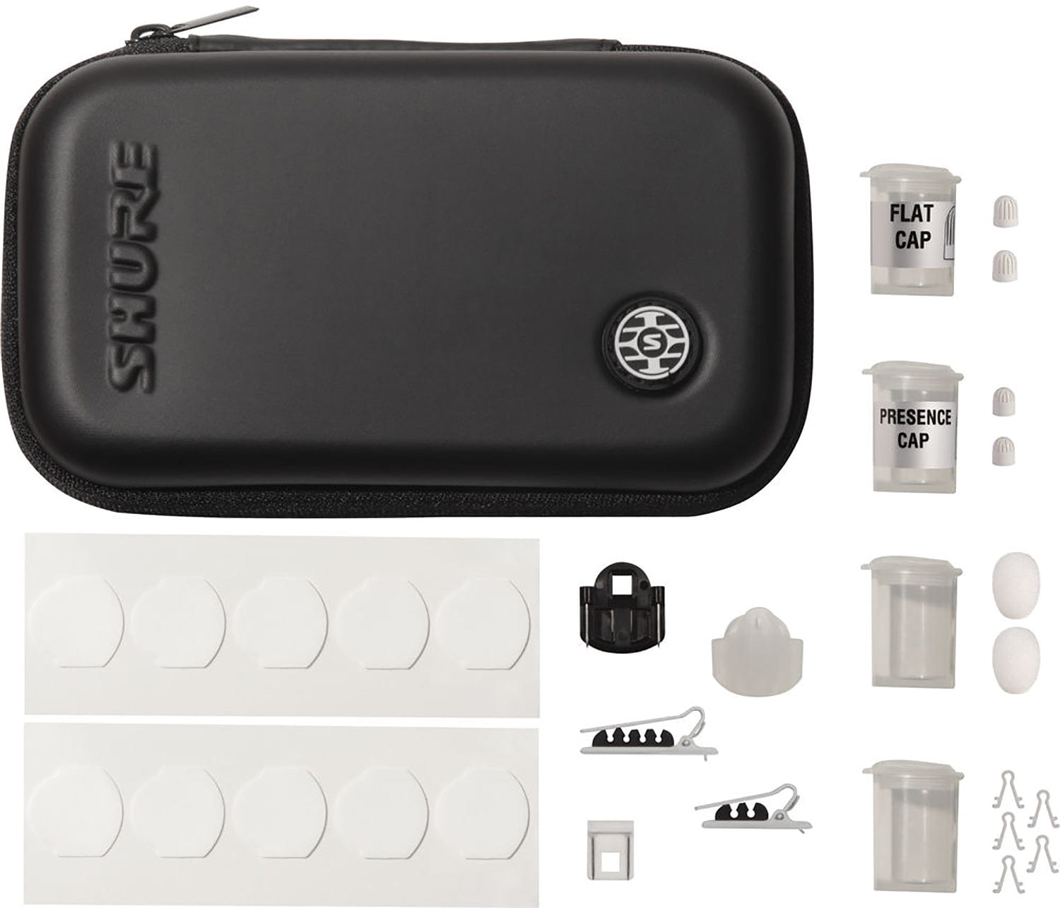 Shure TL47 LEMO3 Omnidirectional Lavalier Microphone - White, with Accessories