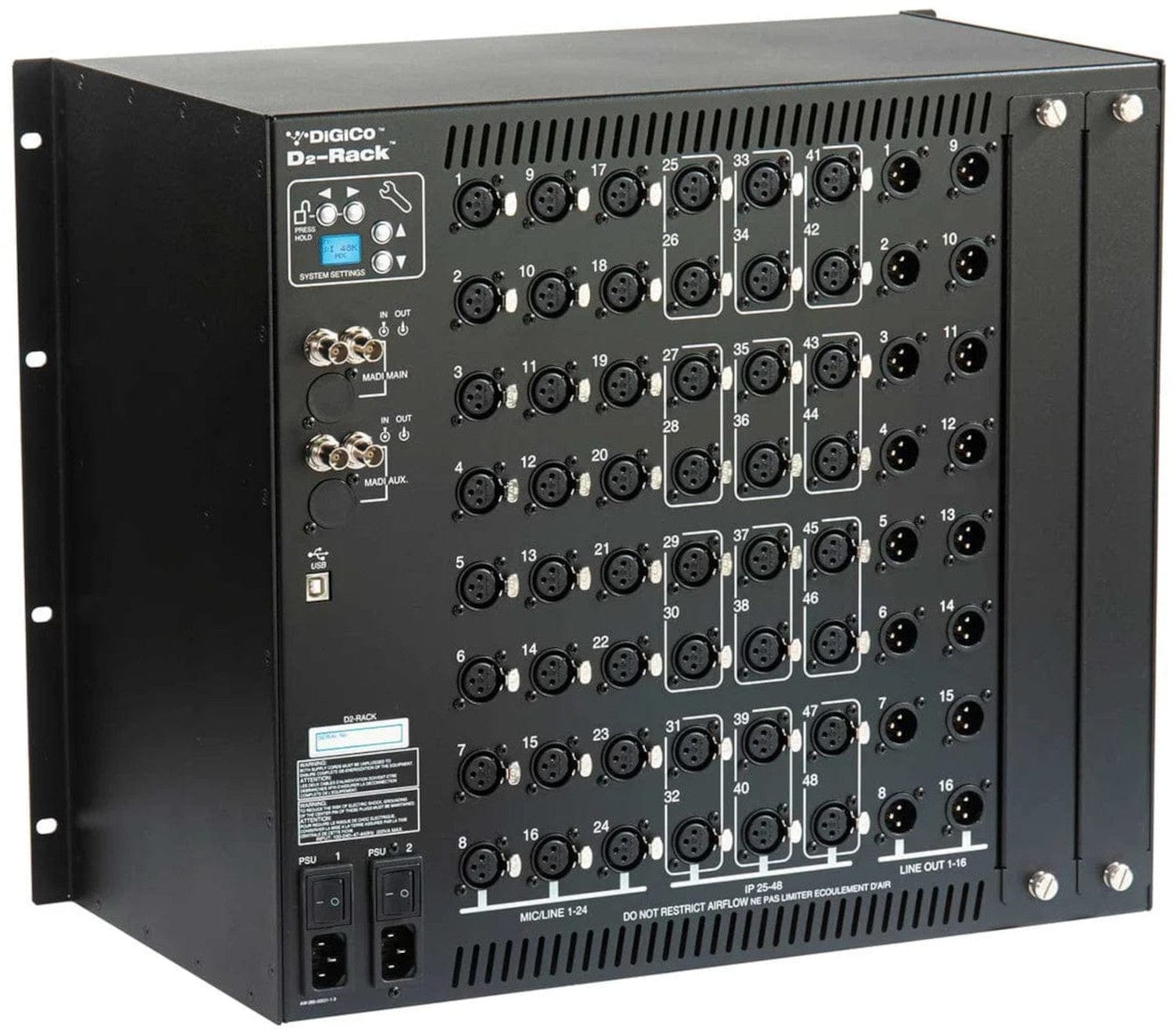 DiGiCo X-S21-D2M-B-RP S21 D2 Rack Pack with MADI-DMI-B Expansion Card and Blank DMI Slot