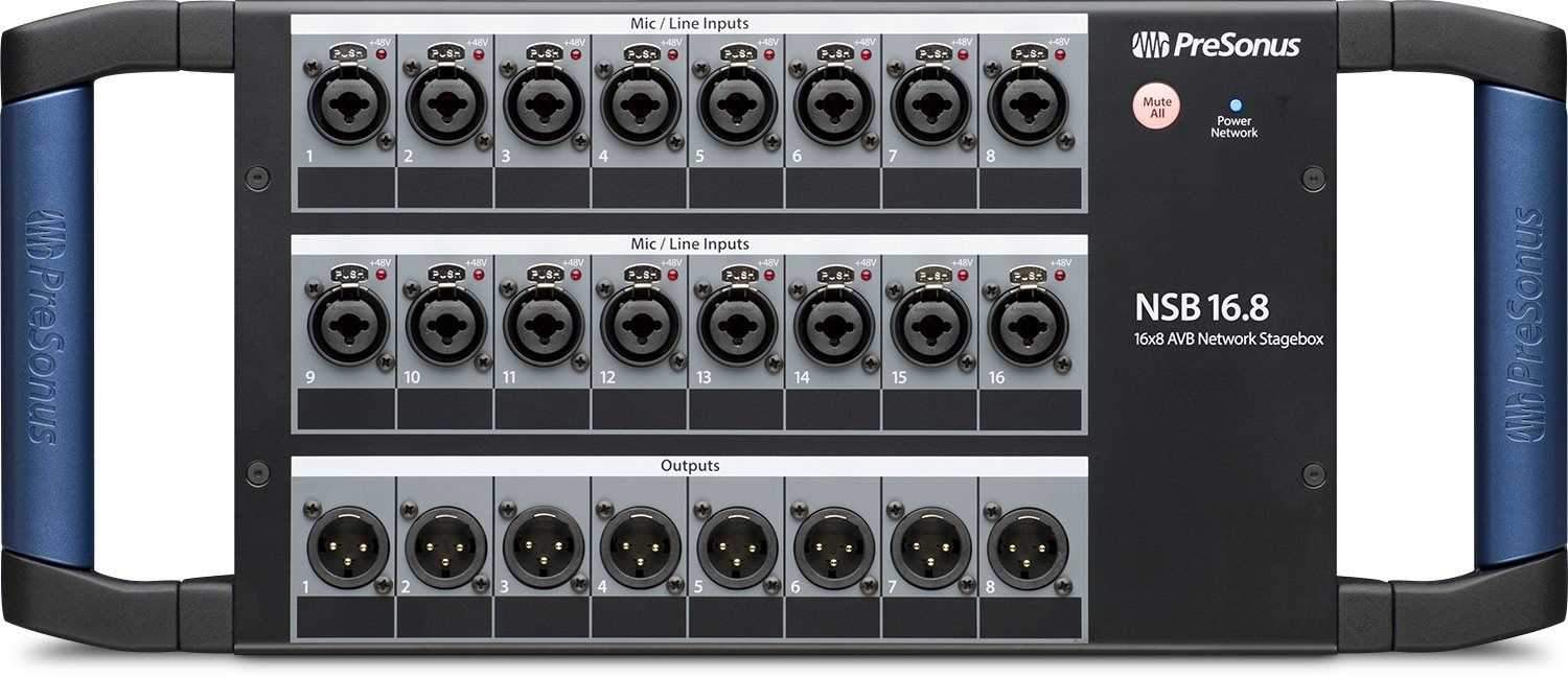 PreSonus NSB 16.8: The Ultimate 16x8 AVB Networked Stage Box for Unbeatable Performance