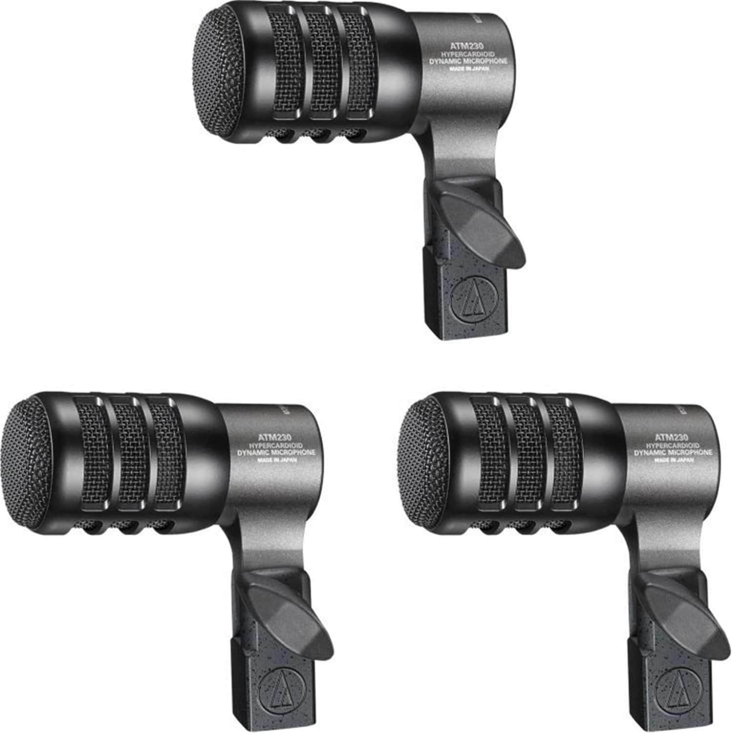 Audio Technica ATM230PK Professional 3-Pack Drum Microphone Bundle