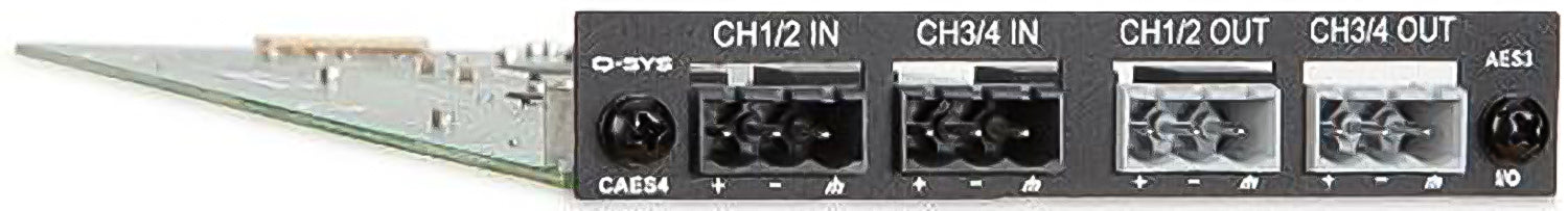 Q-SYS CAES4 4-Channel High-Performance AES-3 Digital I/O Card