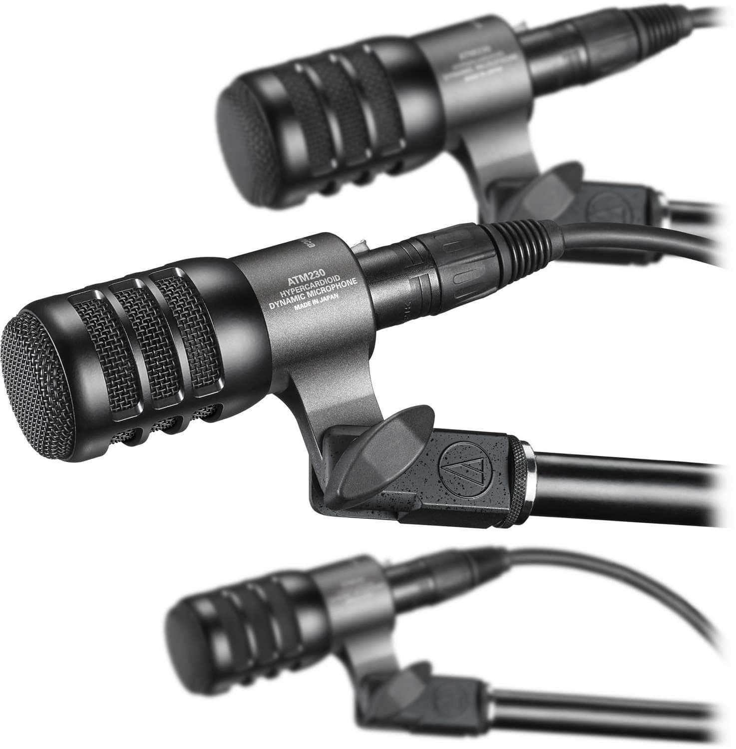 Audio Technica ATM230PK Professional 3-Pack Drum Microphone Bundle