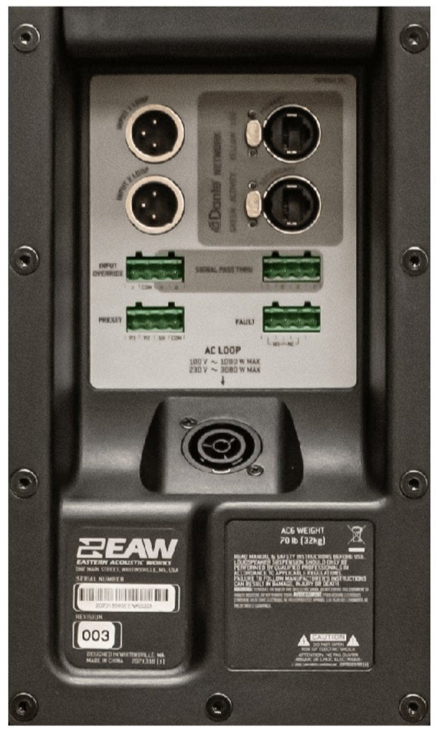 EAW AC6 2-Way Full Range ADAPTive Column Speaker - Sleek Black