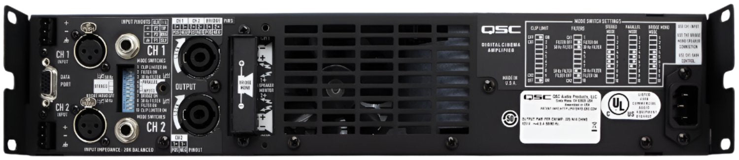 Q-SYS DCA1222 2-Channel Digital Cinema Audio Amplifier - Power Up Your Cinema Sound