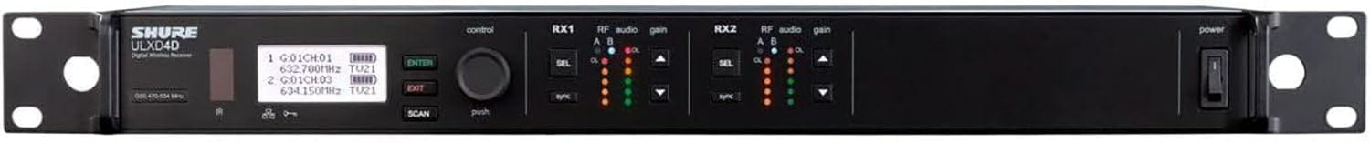 Shure ULXD4D V50 Band Dual-Channel Digital Wireless Receiver - Your Ultimate Sound Solution