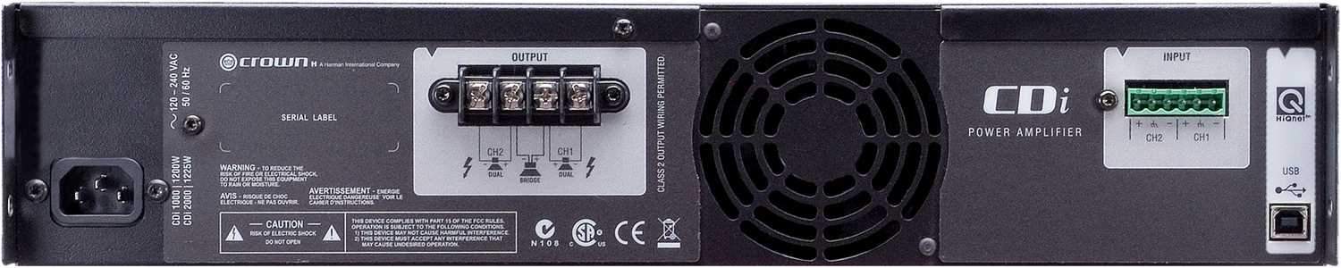 Powerful Crown CDi2000 2-Channel 800W Amplifier - Your Sound Solution