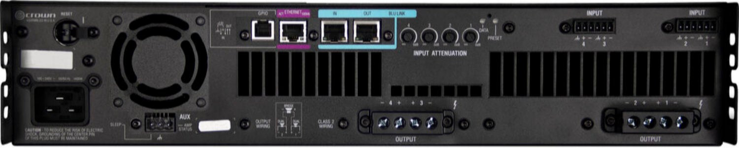Crown DCI4X1250N High-Performance 4 Channel 1250 Watt Amplifier with BLU Link