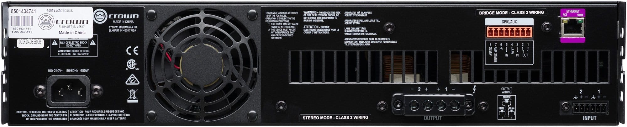 Crown CDi2x1200 1200-Watt 2-Channel Powerhouse Amplifier