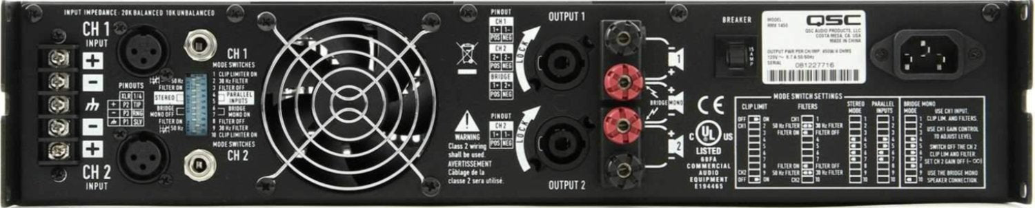 QSC RMX1450a Professional Power Amplifier