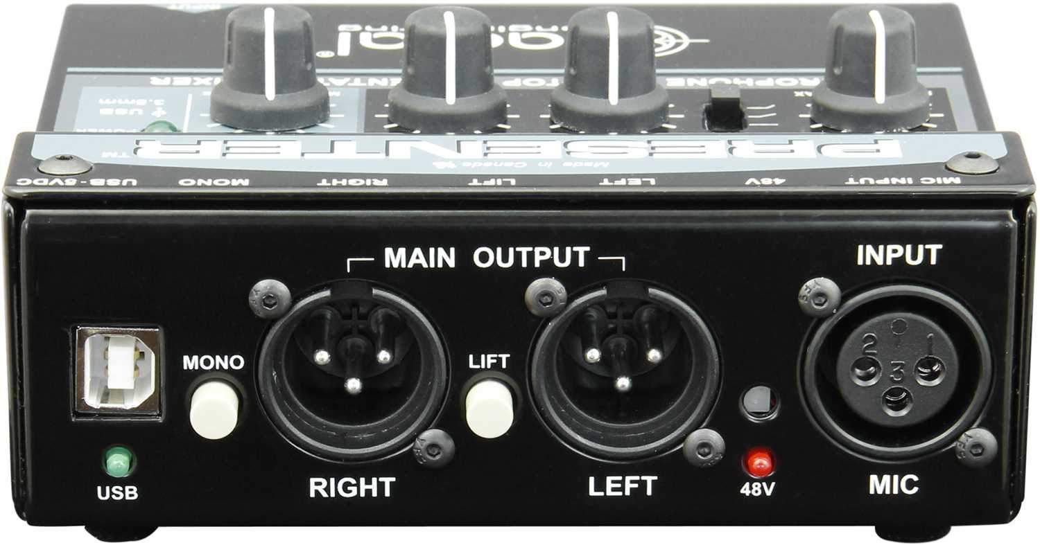 Radial Presenter: The Ultimate Presentation Mixer with Mic Preamp