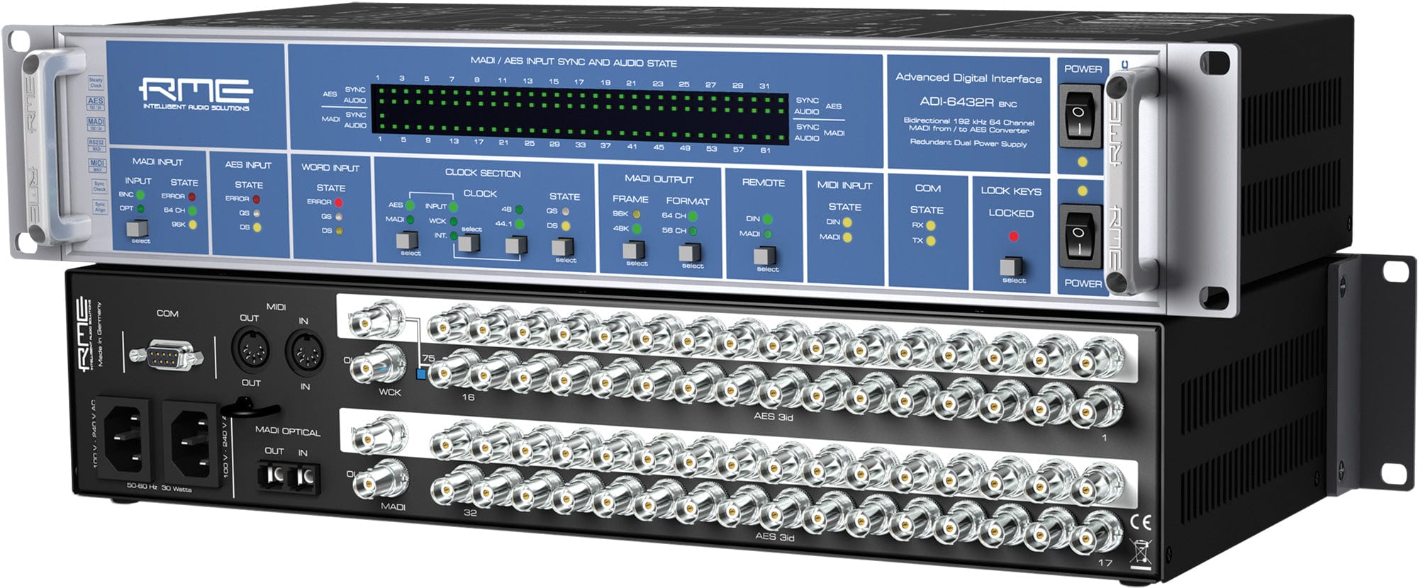 RME ADI6432R BNC Multi-Mode 24-Bit/192KHz 2x64-Channel MADI to AES Converter - Your Ultimate Audio Solution
