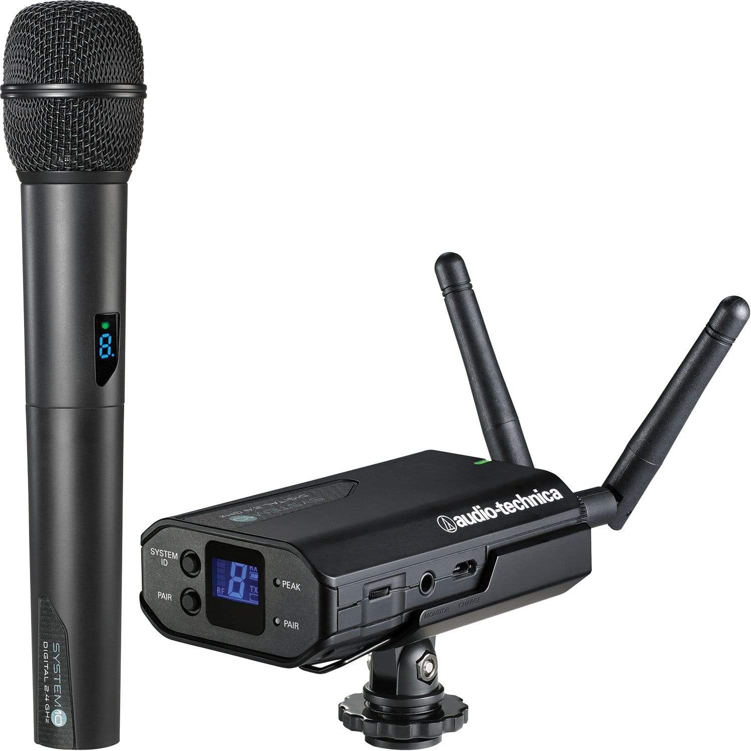Audio Technica ATW-1702 System 10 Wireless Mount Set with Handheld Mic - Capture Every Moment with Ease