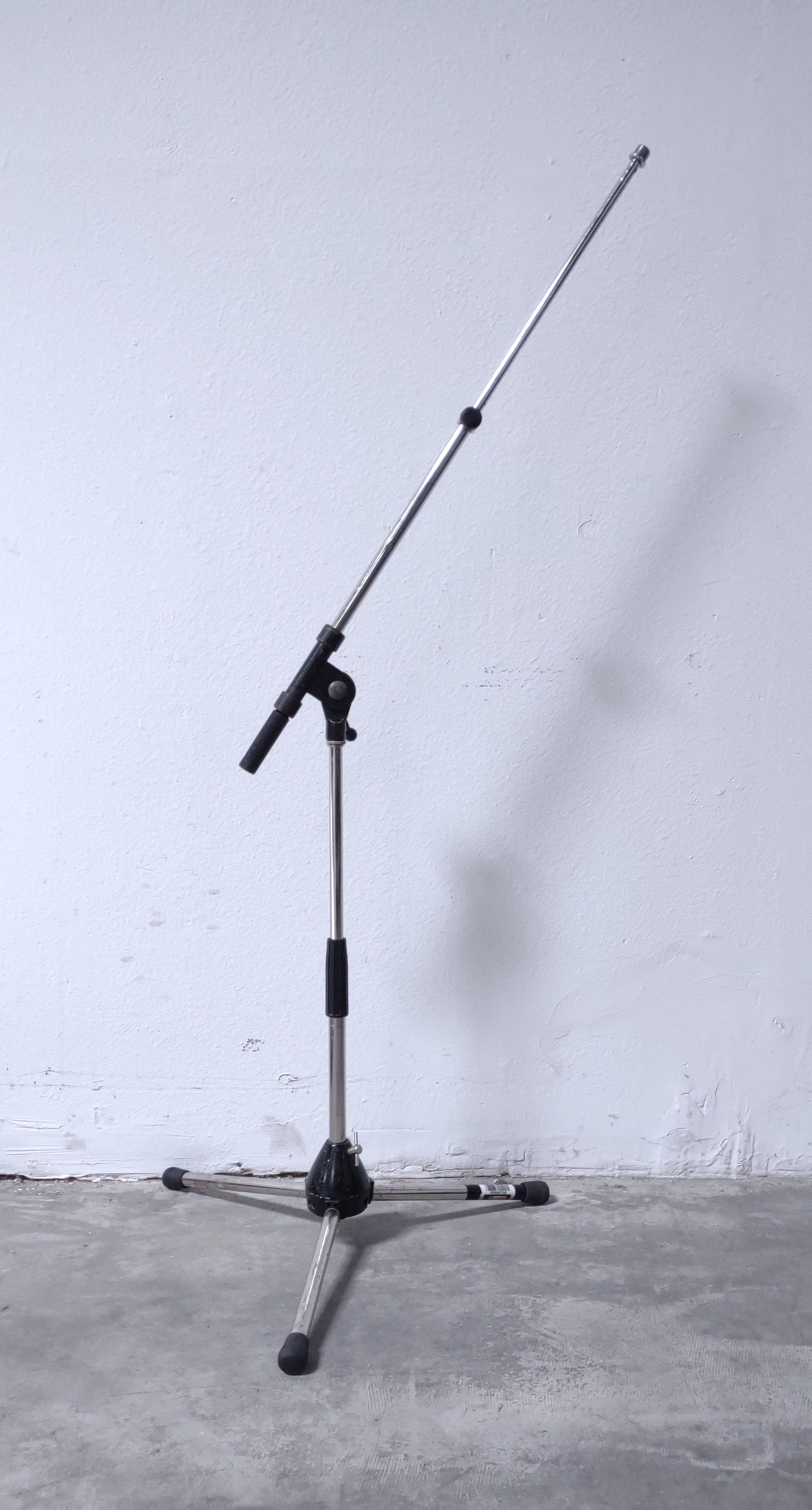 K&M Short Chrome Microphone Stand with Adjustable Boom Arm - Ideal for Every Performance